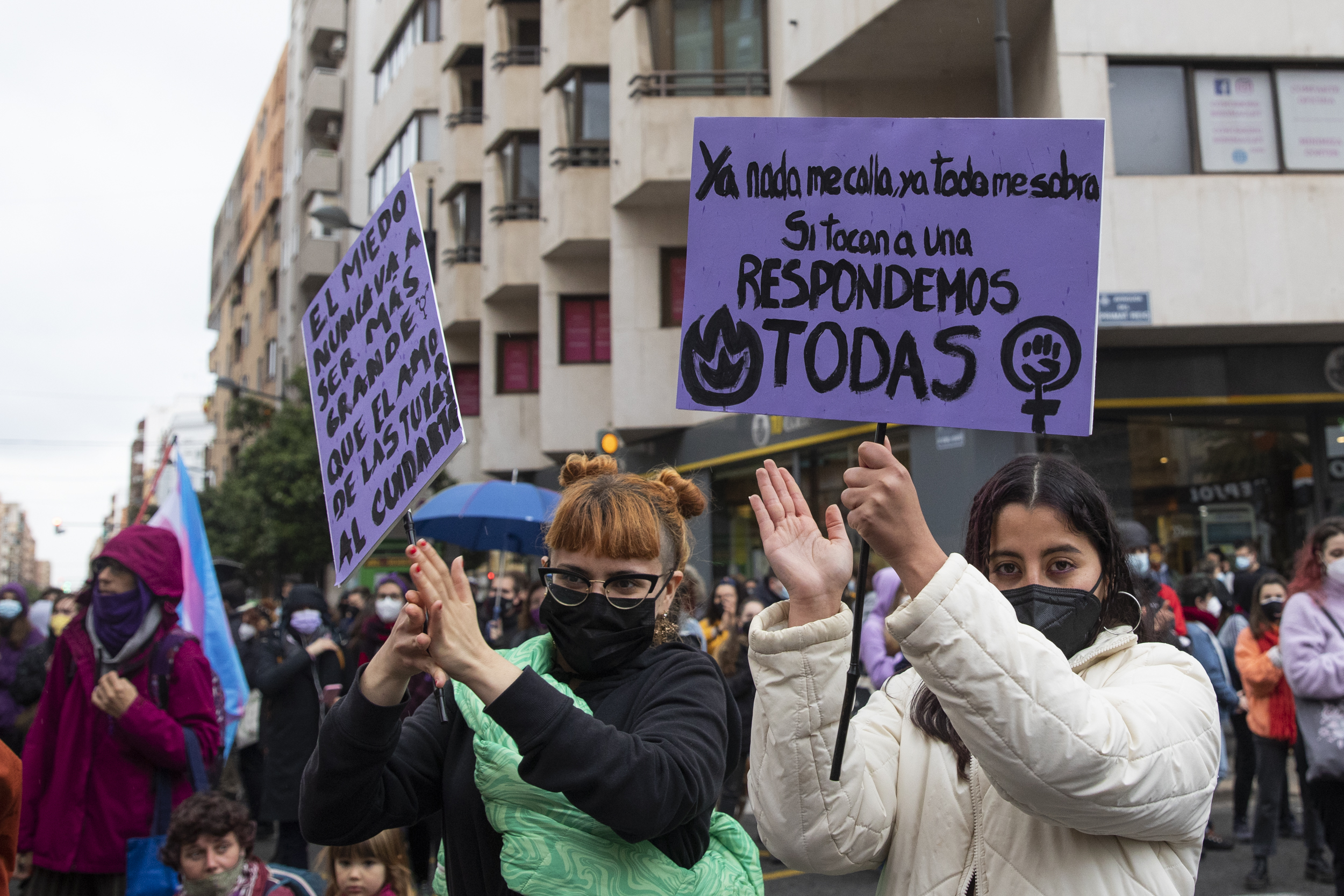 Concentraciones del 8M por la tarde en València (Fotos: Eva Máñez y Kike Taberner)