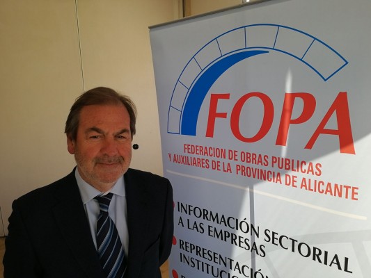 Javier Verdú repite como presidente de Fopa sin oposición en el momento más bajo de la obra civil