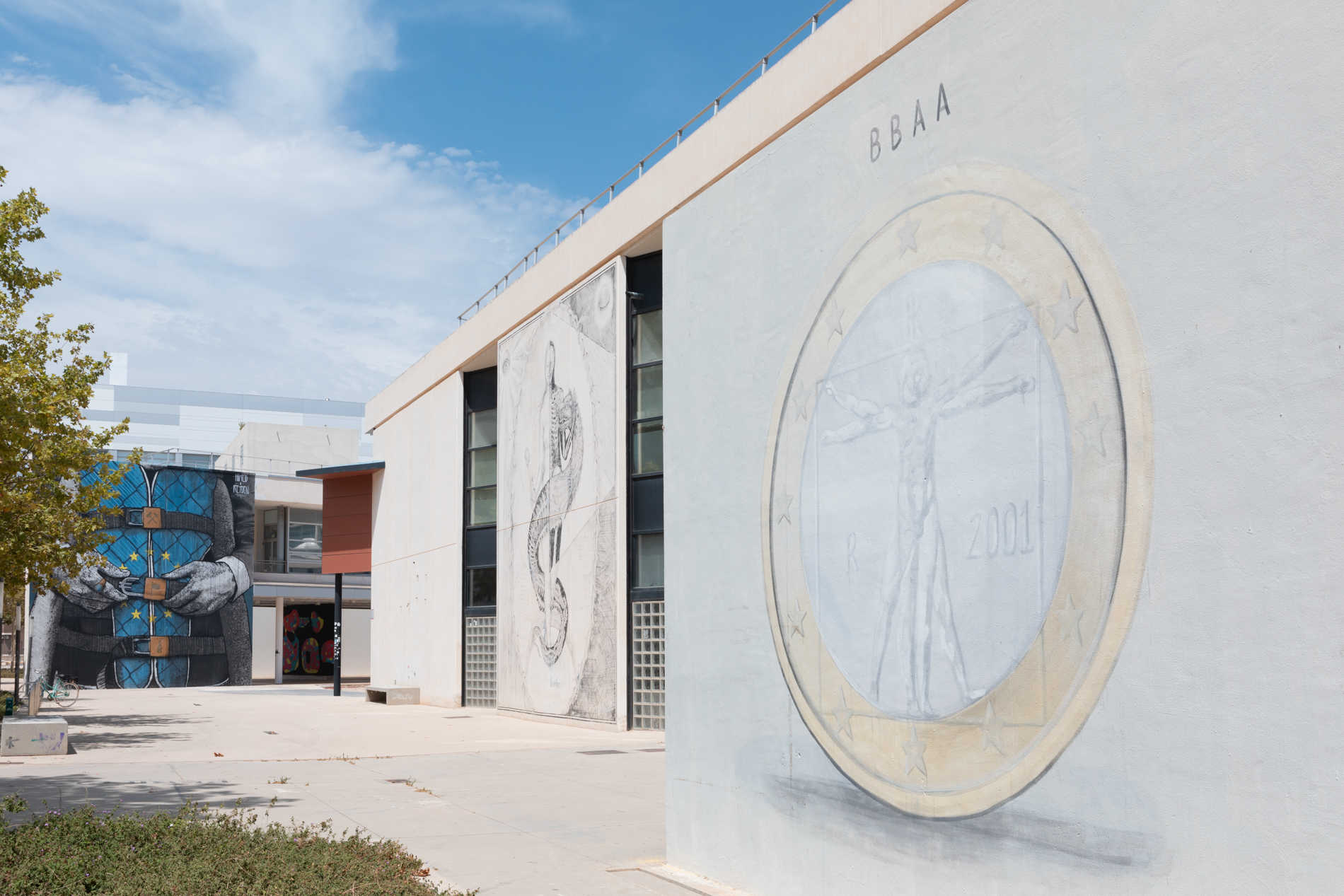 El verdadero debate artístico se combate en las pintadas de la Facultad de Bellas Artes (Fotos: ESTRELLA JOVER)