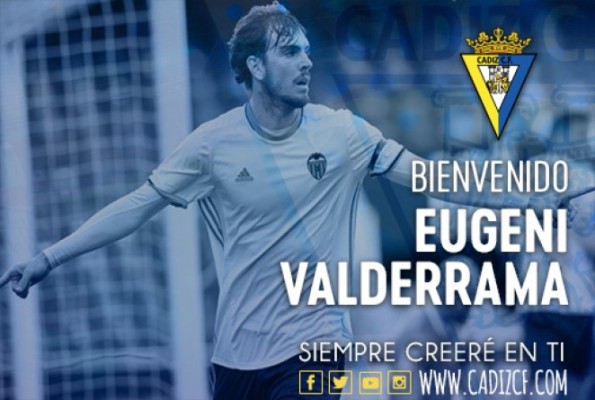 El Valencia recupera a Eugeni Valderrama y le cede al Cádiz 