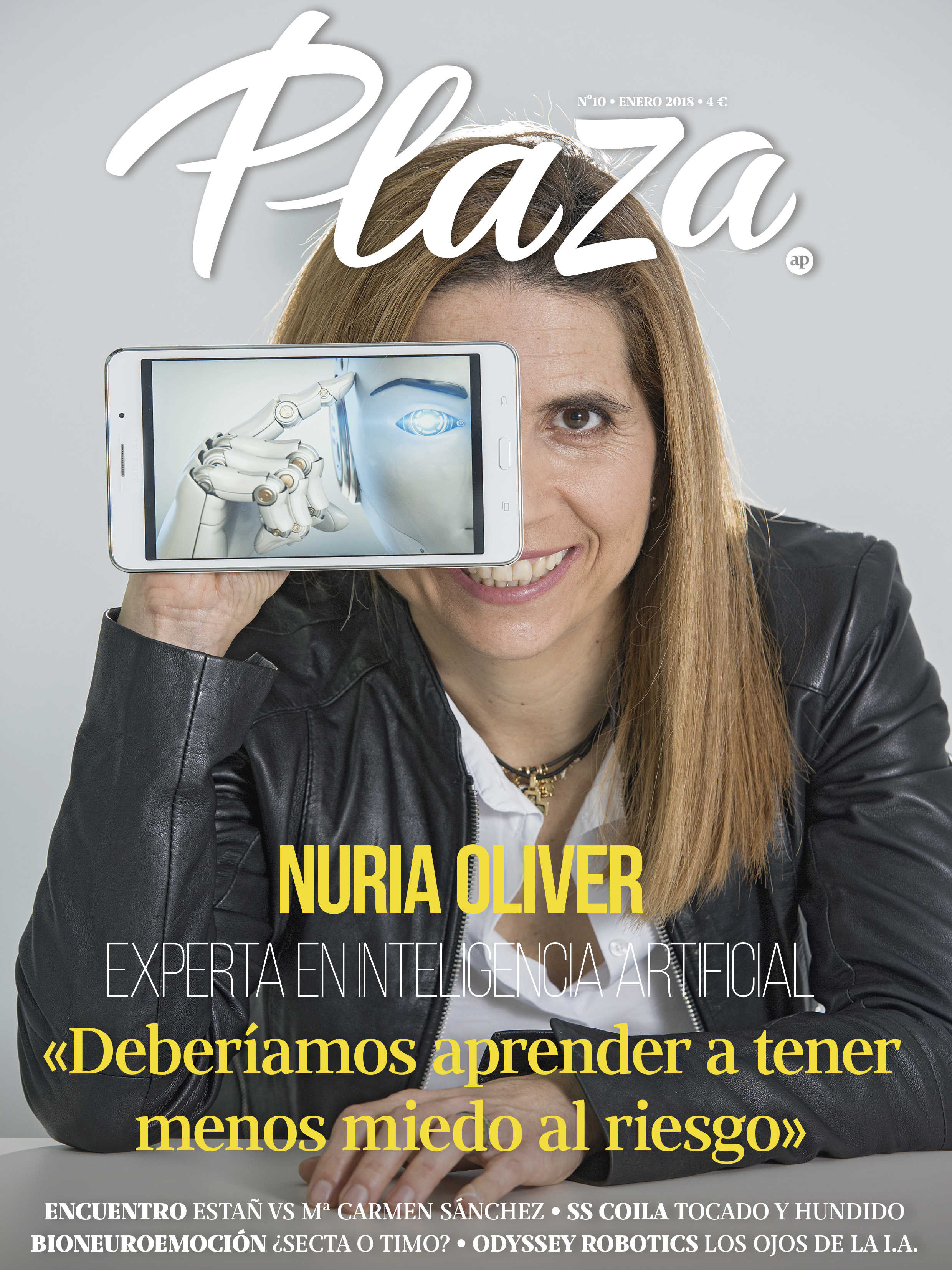 La ingeniera Nuria Oliver, portada de la revista Plaza