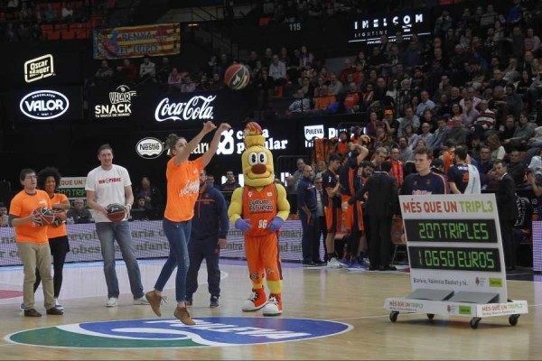 Valencia Basket busca dos lanzadores para la tercera edición del ‘Triple Solidario’ de Bankia