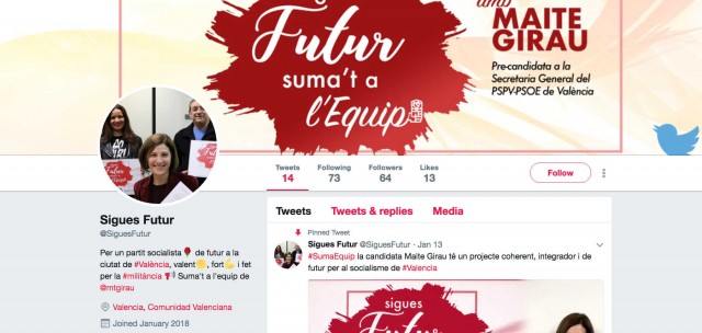 Girau se desmarca de los perfiles falsos de Twitter abriendo una cuenta oficial de campaña