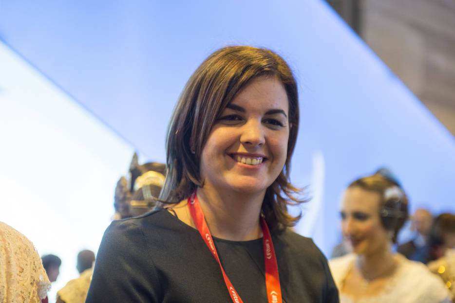 La primera teniente de alcalde y portavoz del PSPV en València, Sandra Gómez. Foto: ÁLVARO MINGUITO - 